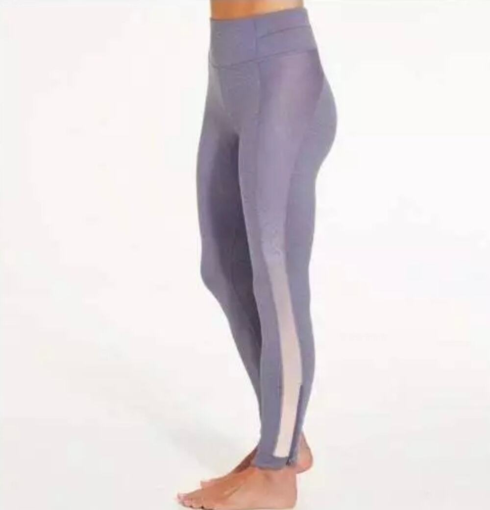 Calia Warm Cadet Purple Ombre Spatter Zip Leggings size L